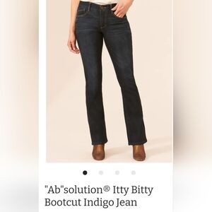 Democracy Ab Solution Itty Bitty Bootcut Dark Indigo Jeans 16 Regular Excellent